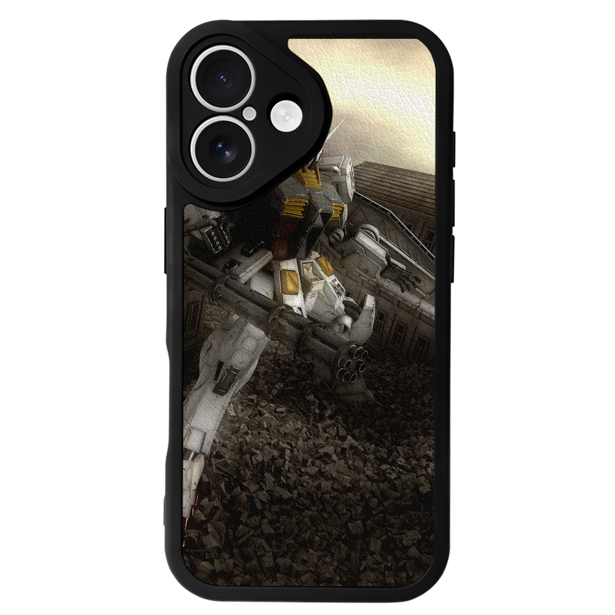 （画像用） 機動戦士ガンダム Mobile Suit Gundam 【iPhone 16シリーズ対応】シリコンスマホケース（レザー調） 材質：シリコン